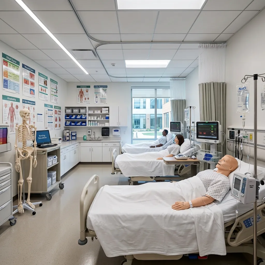 Modern nursing clinical training lab